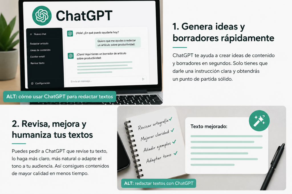 cómo usar ChatGPT para redactar textos