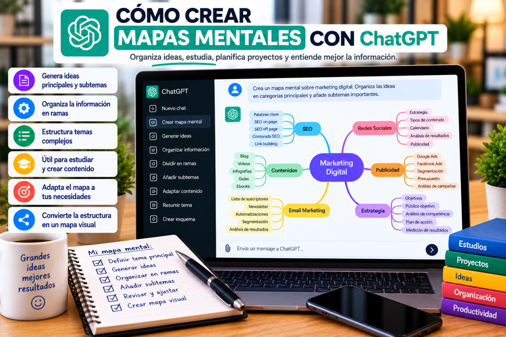 Cómo crear mapas mentales con ChatGPT