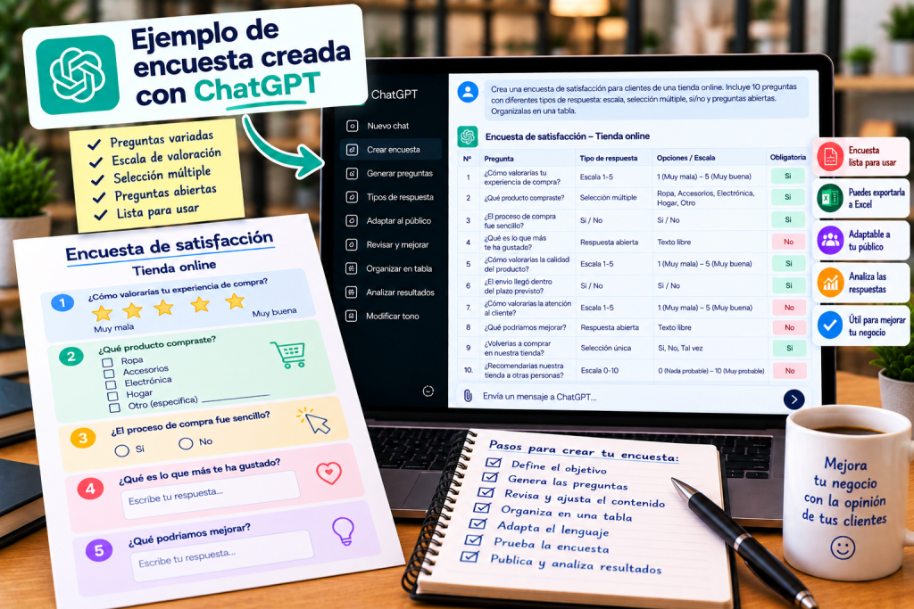 Ejemplo de encuesta creada con ChatGPT