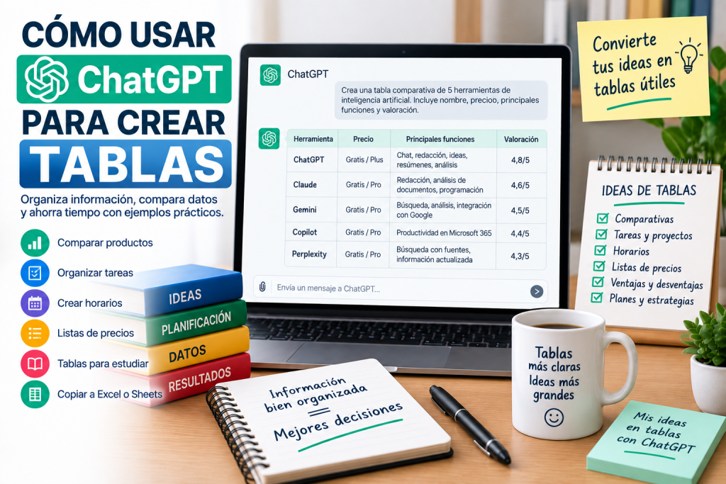 Cómo usar ChatGPT para crear tablas