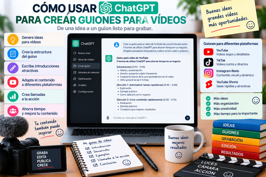 Cómo usar ChatGPT para crear guiones para vídeos