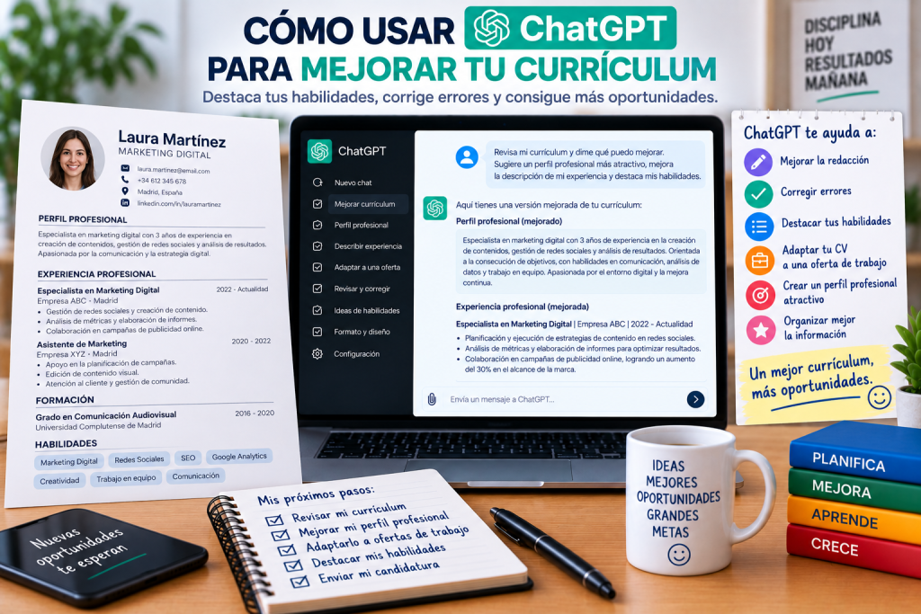 Cómo usar ChatGPT para mejorar tu currículum