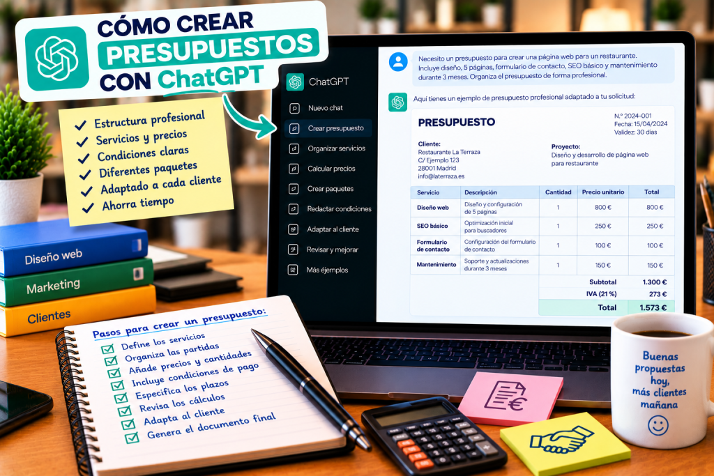 Cómo crear presupuestos con ChatGPT
