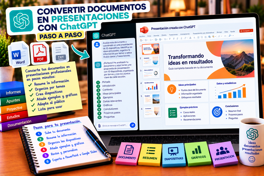 Cómo convertir documentos en presentaciones con ChatGPT