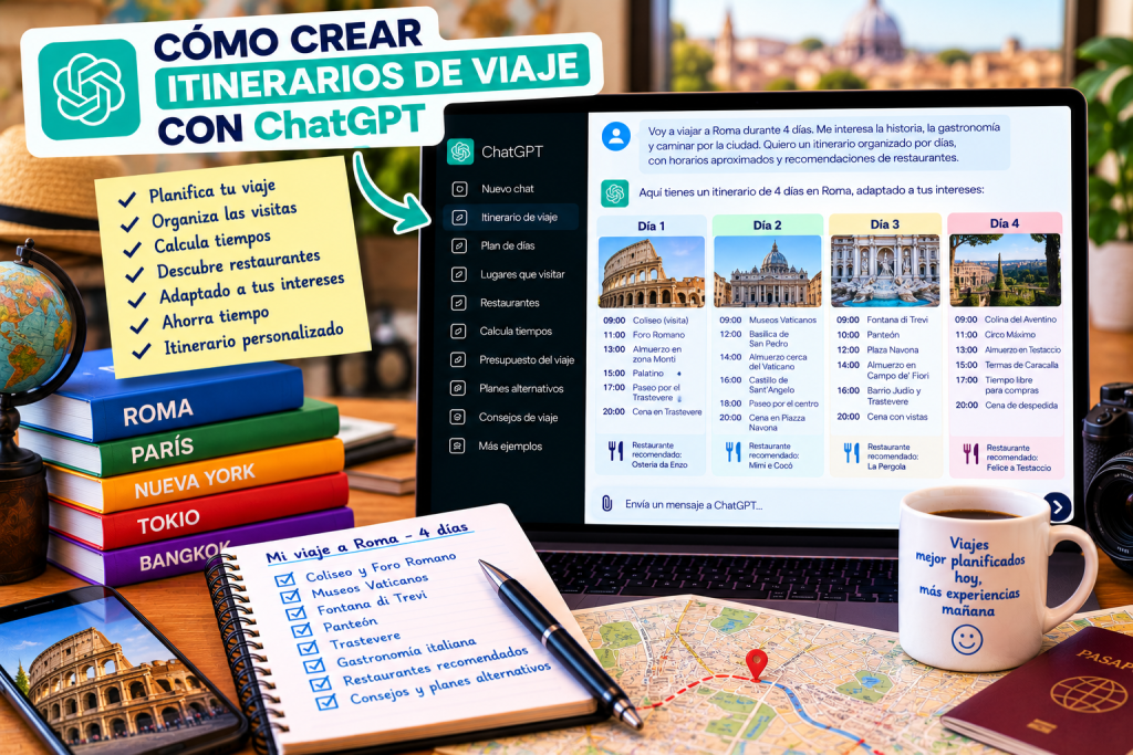 Cómo crear itinerarios de viaje con ChatGPT
