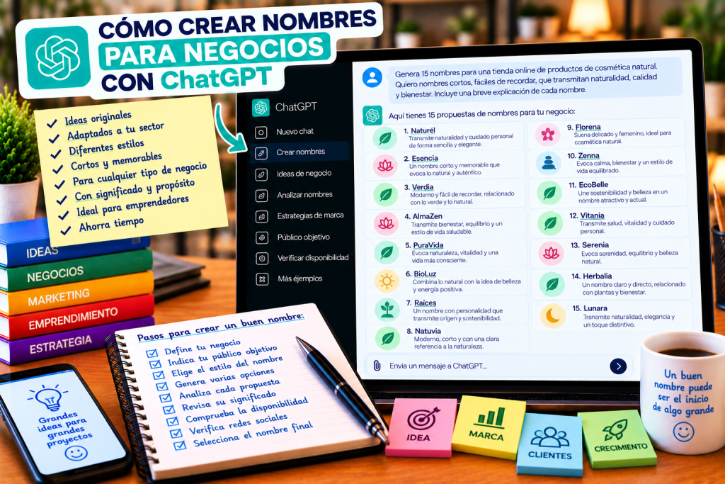 ChatGPT para crear nombres de negocios