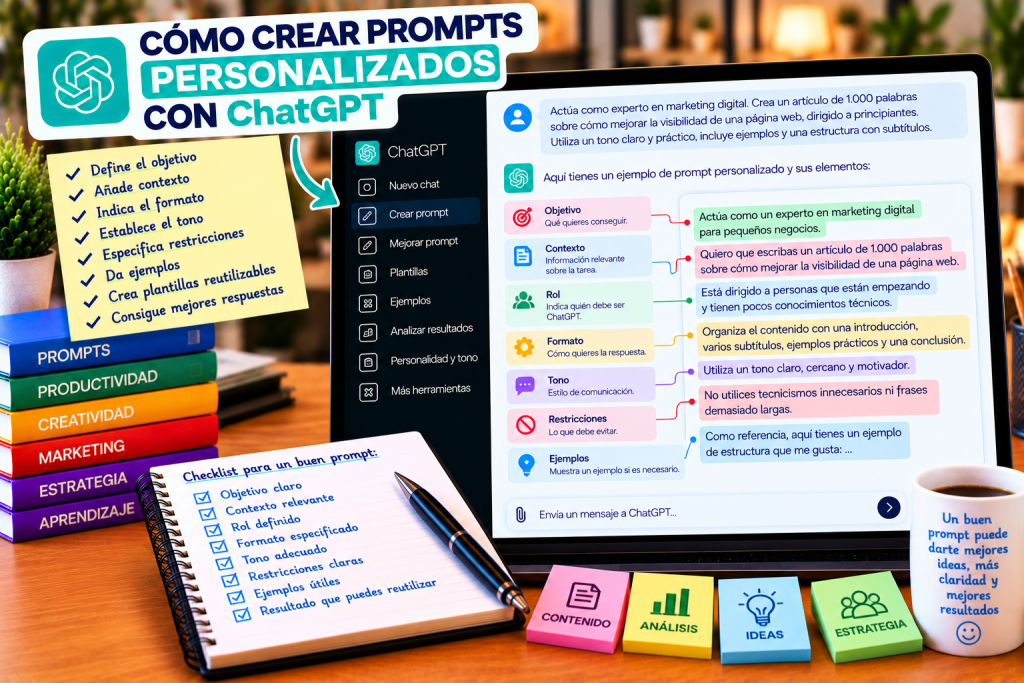 Cómo crear prompts personalizados con ChatGPT