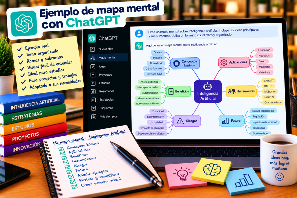 Ejemplo de mapa mental creado con ChatGPT