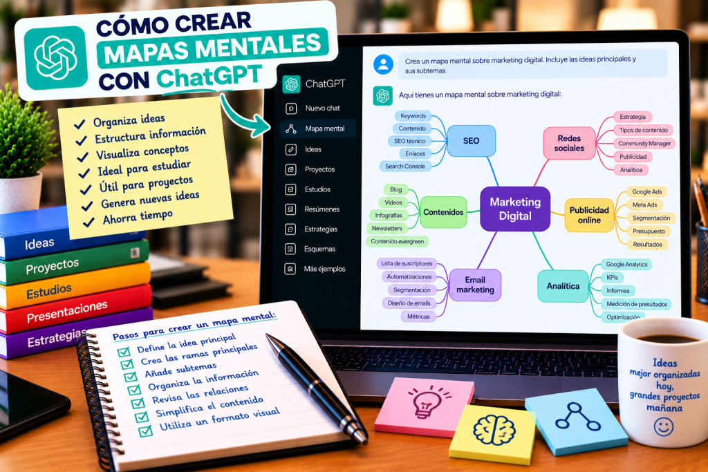 Cómo crear mapas mentales con ChatGPT